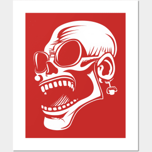 skull bone vintage Posters and Art